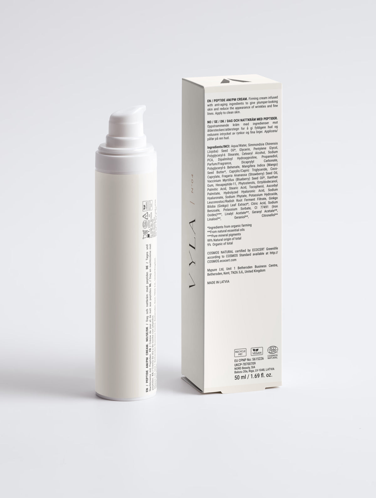 Crème visage aux peptides jour et nuit VYLA – vue détaillée