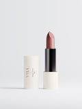 Rouge à lèvres mat rose poudré VYLA – tube ouvert