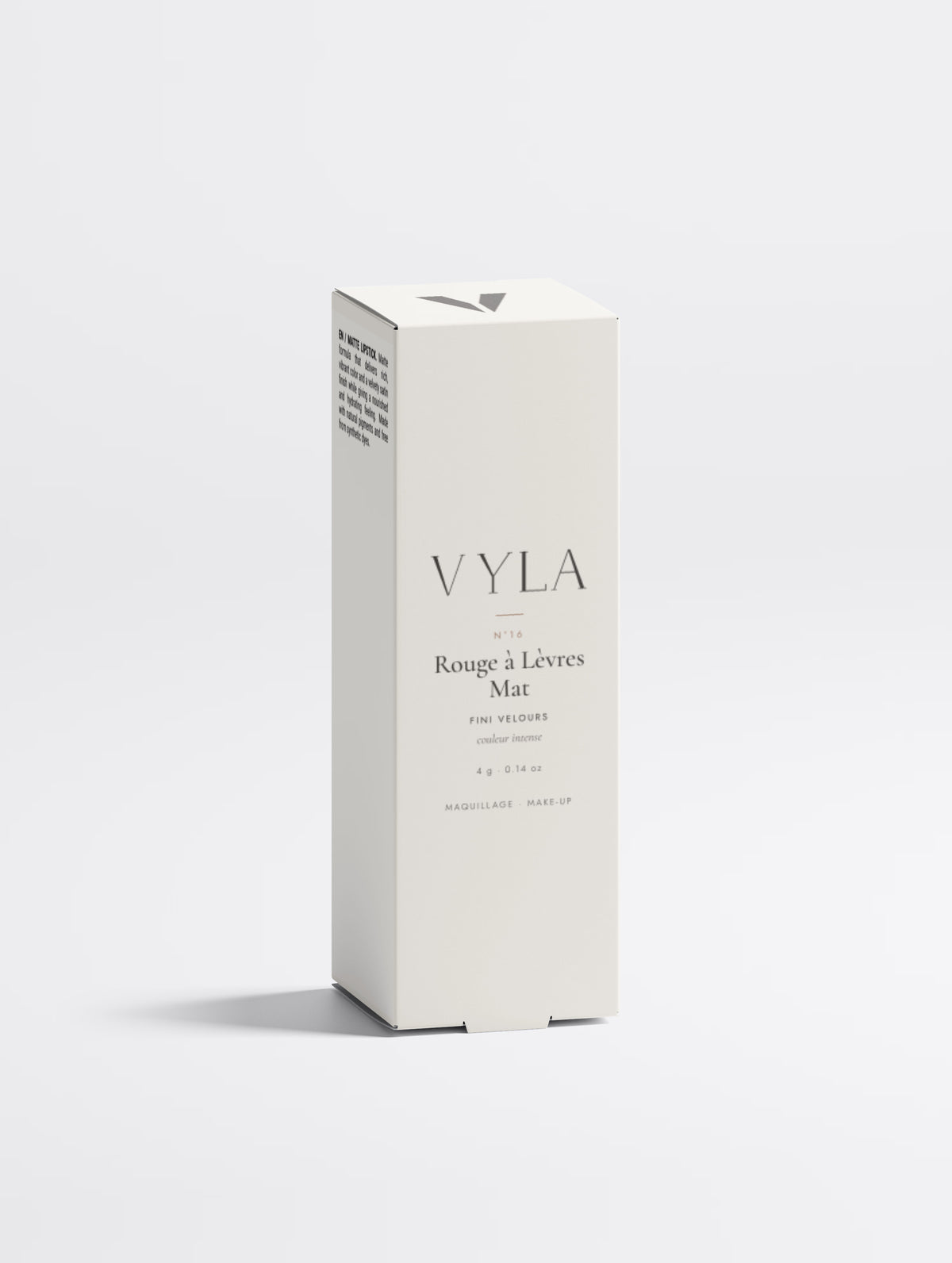 Rouge à lèvres mat fini velours rose poudré VYLA – vue détaillée