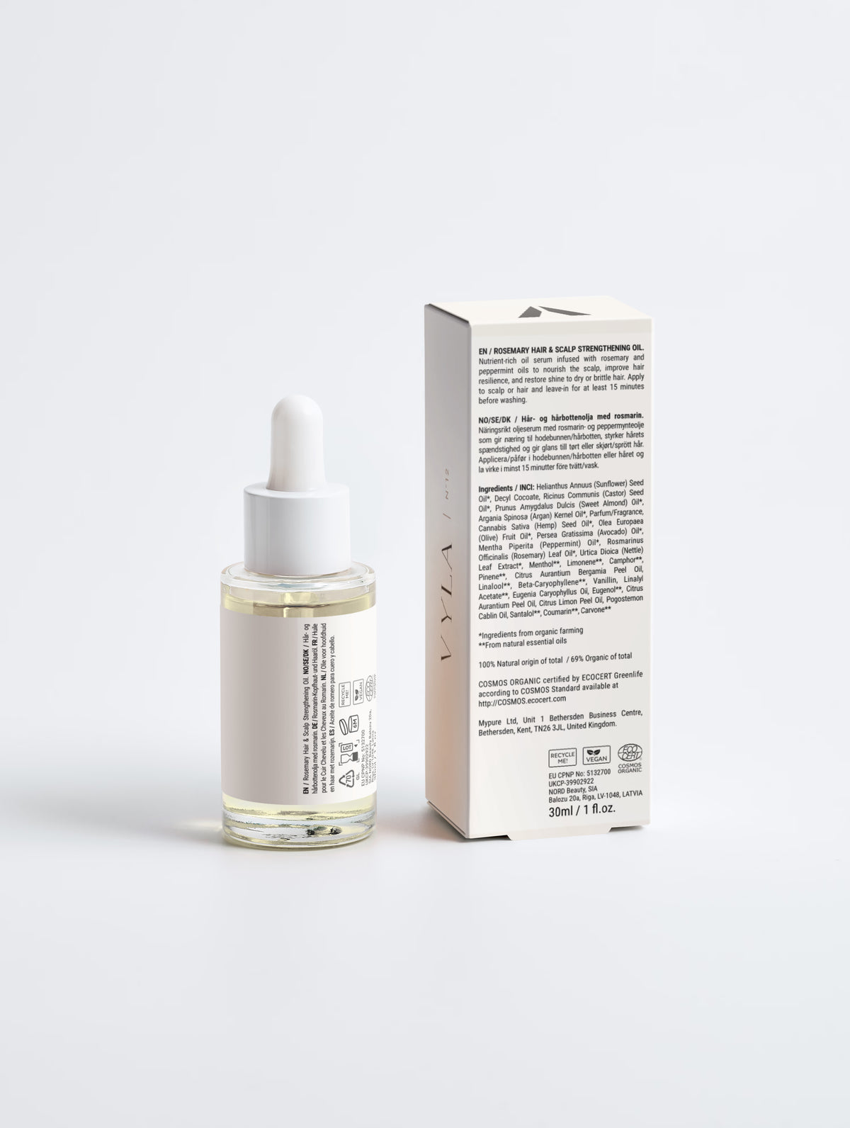 Huile romarin cheveux bio VYLA – vue détaillée